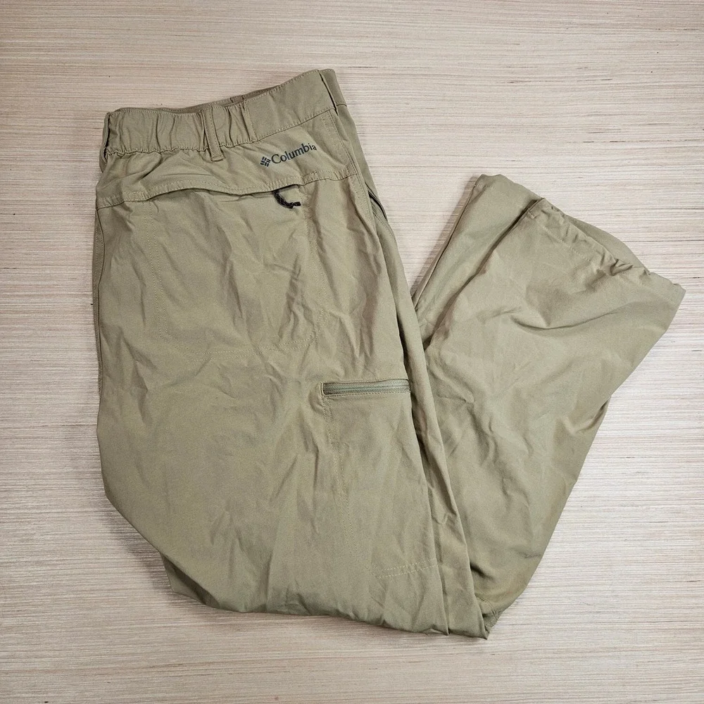 Columbia Fir Ridge Hiking Pants Mens 40 Fit 38x29 Tan Stretch Lightweight XO8157